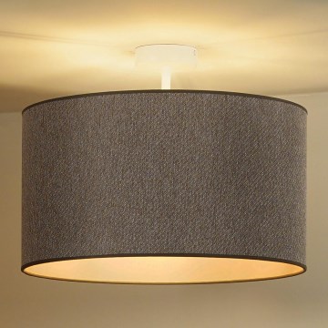 Duolla - Kiinteä kattokruunu ROLLER ECO RECYCLING 1xE27/15W/230V halkaisija 45 cm ruskea