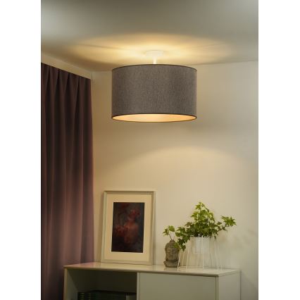 Duolla - Kiinteä kattokruunu ROLLER ECO RECYCLING 1xE27/15W/230V halkaisija 45 cm ruskea