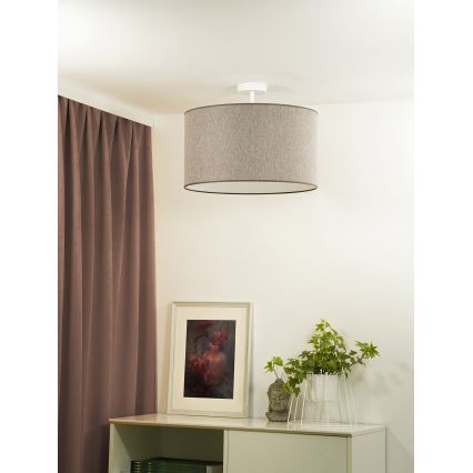 Duolla - Kiinteä kattokruunu ROLLER ECO RECYCLING 1xE27/15W/230V halkaisija 45 cm ruskea