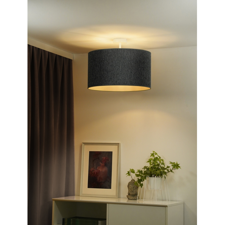 Duolla - Kiinteä kattokruunu ROLLER ECO RECYCLING 1xE27/15W/230V halkaisija 45 cm vihreä