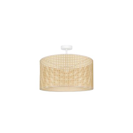Duolla - Kiinteä kattokruunu ROLLER RATTAN 1xE27/15W/230V halkaisija 45 cm beige