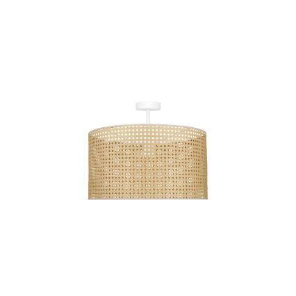 Duolla - Kiinteä kattokruunu ROLLER RATTAN 1xE27/15W/230V halkaisija 45 cm beige