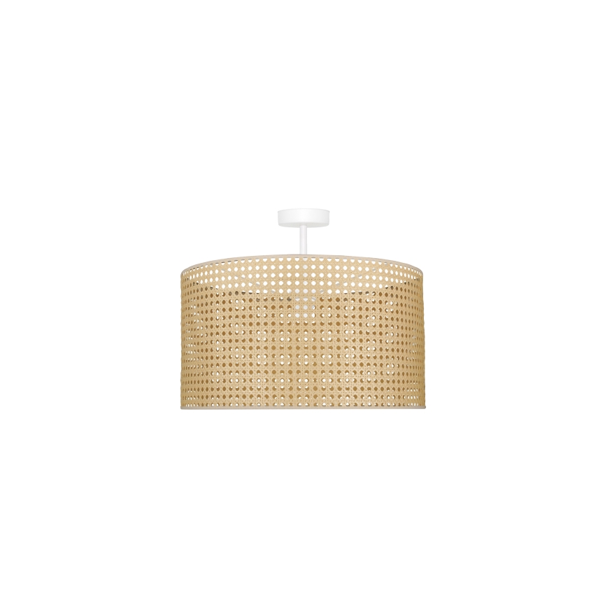 Duolla - Kiinteä kattokruunu ROLLER RATTAN 1xE27/15W/230V halkaisija 45 cm beige