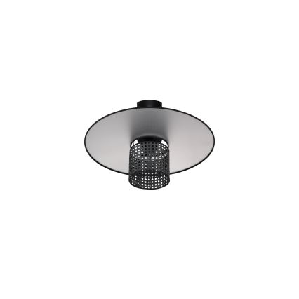 Duolla - Kiinteä kattokruunu TOKYO RATTAN 1xE27/15W/230V halkaisija 50 cm musta/hopea