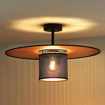 Duolla - Kiinteä kattokruunu TOKYO SHINY 1xE27/15W/230V halkaisija 50 cm musta/kupari