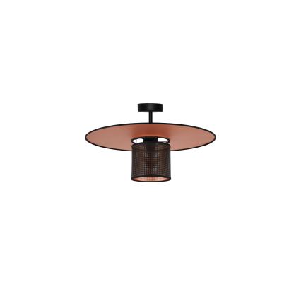 Duolla - Kiinteä kattokruunu TOKYO SHINY 1xE27/15W/230V halkaisija 50 cm musta/kupari