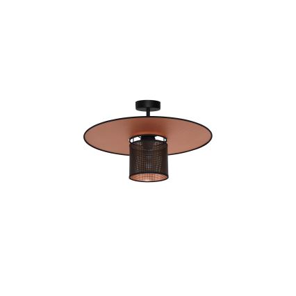 Duolla - Kiinteä kattokruunu TOKYO SHINY 1xE27/15W/230V halkaisija 50 cm musta/kupari