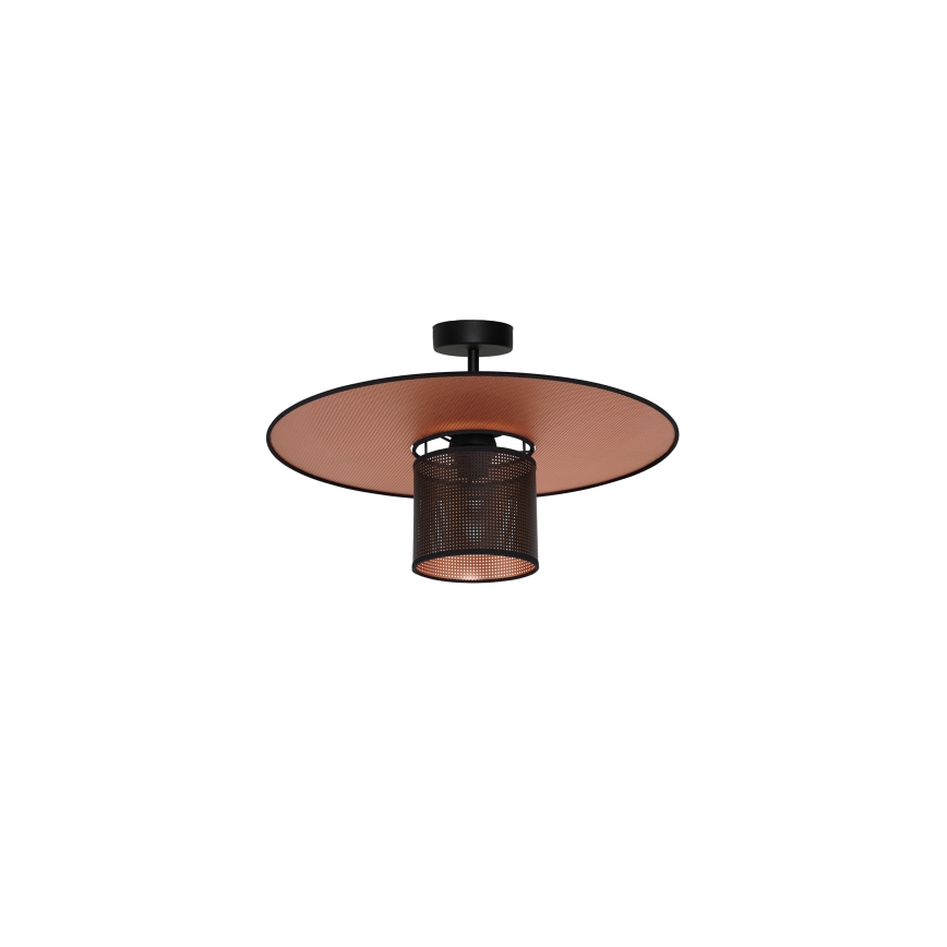 Duolla - Kiinteä kattokruunu TOKYO SHINY 1xE27/15W/230V halkaisija 50 cm musta/kupari