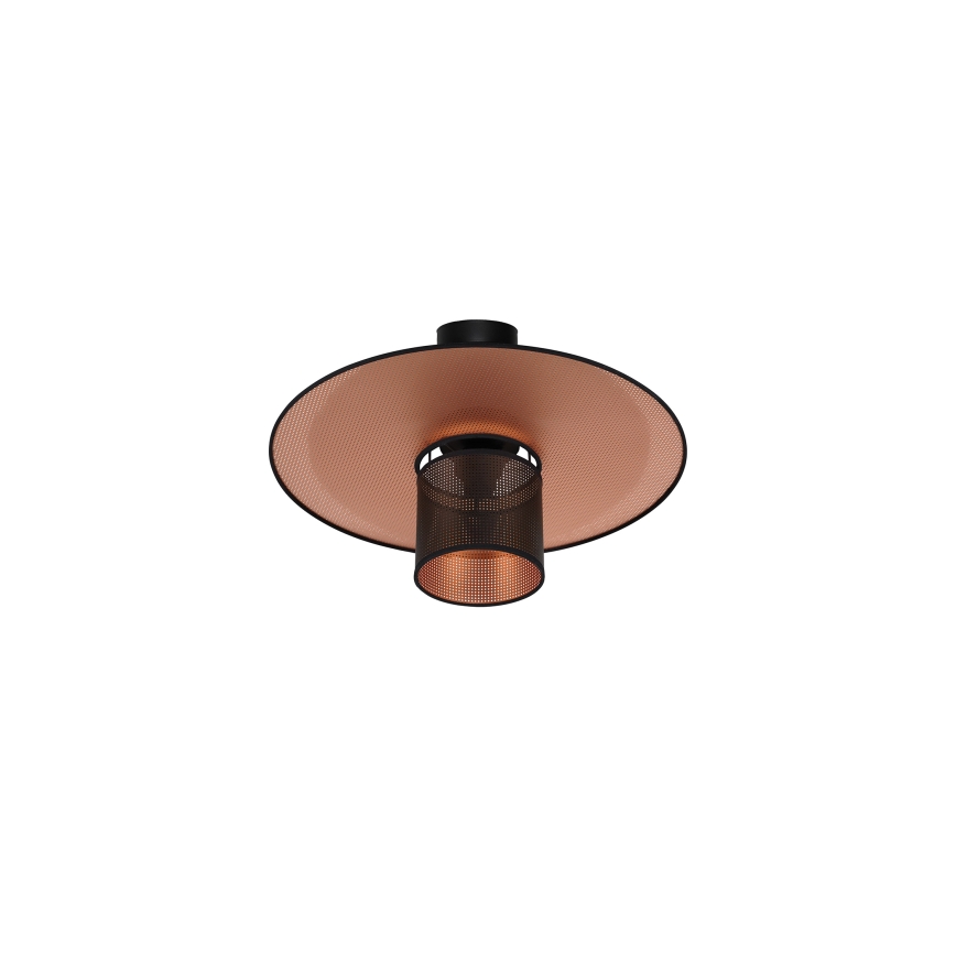 Duolla - Kiinteä kattokruunu TOKYO SHINY 1xE27/15W/230V halkaisija 50 cm musta/kupari