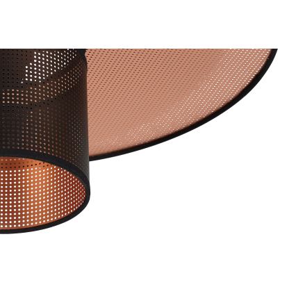 Duolla - Kiinteä kattokruunu TOKYO SHINY 1xE27/15W/230V halkaisija 50 cm musta/kupari