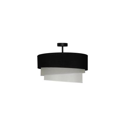 Duolla - Kiinteä kattokruunu TRIO 1xE27/15W/230V halkaisija 45 cm musta/harmaa/valkoinen