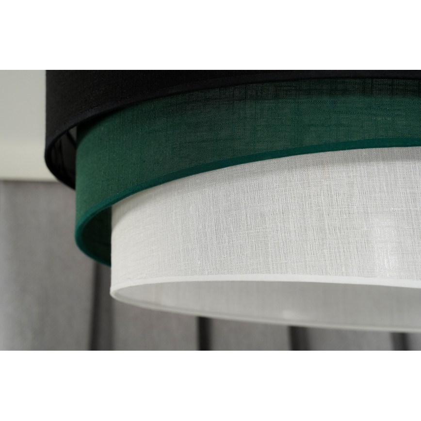 Duolla - Kiinteä kattokruunu TRIO 1xE27/15W/230V halkaisija 45 cm musta/vihreä/valkoinen