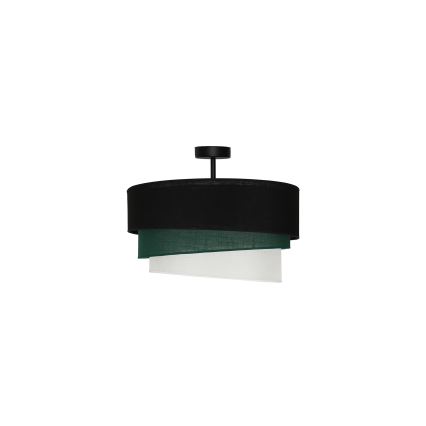 Duolla - Kiinteä kattokruunu TRIO 1xE27/15W/230V halkaisija 45 cm musta/vihreä/valkoinen
