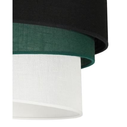 Duolla - Kiinteä kattokruunu TRIO 1xE27/15W/230V halkaisija 45 cm musta/vihreä/valkoinen