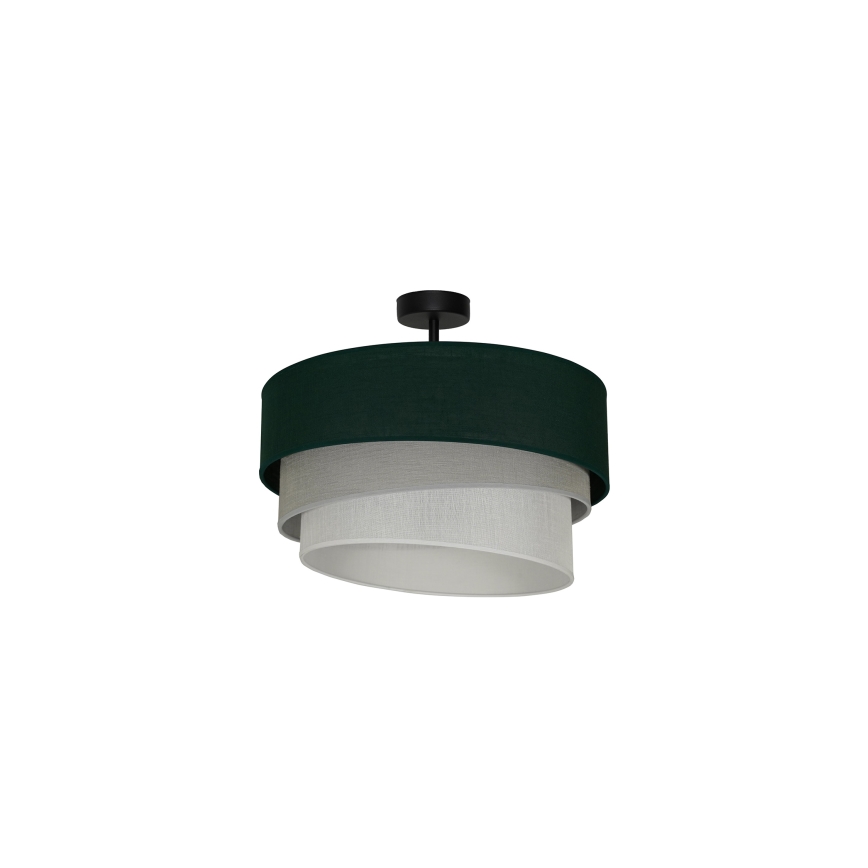 Duolla - Kiinteä kattokruunu TRIO 1xE27/15W/230V halkaisija 45 cm vihreä/harmaa/valkoinen