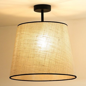 Duolla - Kiinteä kattokruunu YUTE 1xE27/15W/230V halkaisija 38 cm harmaa/musta