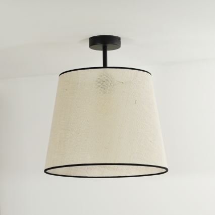 Duolla - Kiinteä kattokruunu YUTE 1xE27/15W/230V halkaisija 38 cm harmaa/musta