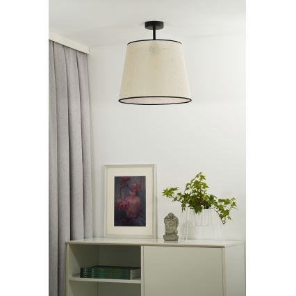 Duolla - Kiinteä kattokruunu YUTE 1xE27/15W/230V halkaisija 38 cm harmaa/musta