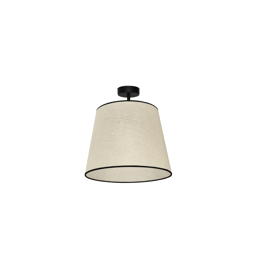 Duolla - Kiinteä kattokruunu YUTE 1xE27/15W/230V halkaisija 38 cm harmaa/musta