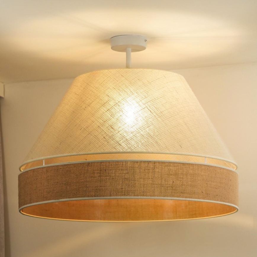 Duolla - Kiinteä kattokruunu YUTE AVIGNON 1xE27/15W/230V halkaisija 60 cm harmaa/ruskea