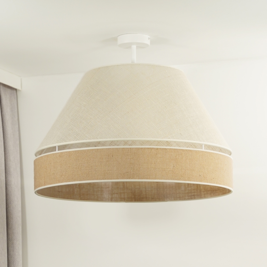 Duolla - Kiinteä kattokruunu YUTE AVIGNON 1xE27/15W/230V halkaisija 60 cm harmaa/ruskea