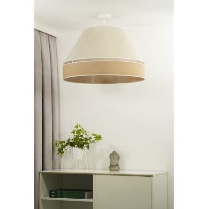 Duolla - Kiinteä kattokruunu YUTE AVIGNON 1xE27/15W/230V halkaisija 60 cm harmaa/ruskea