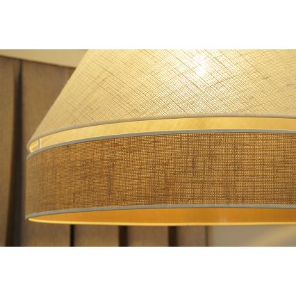 Duolla - Kiinteä kattokruunu YUTE AVIGNON 1xE27/15W/230V halkaisija 60 cm harmaa/ruskea