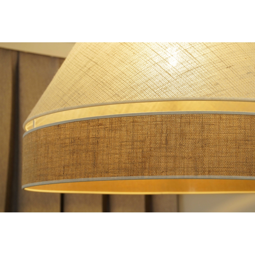 Duolla - Kiinteä kattokruunu YUTE AVIGNON 1xE27/15W/230V halkaisija 60 cm harmaa/ruskea