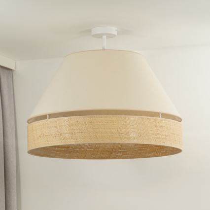 Duolla - Kiinteä kattokruunu YUTE AVIGNON 1xE27/15W/230V halkaisija 60 cm kerma/beige