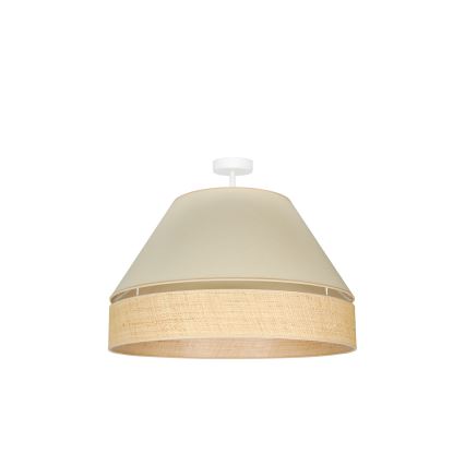Duolla - Kiinteä kattokruunu YUTE AVIGNON 1xE27/15W/230V halkaisija 60 cm kerma/beige