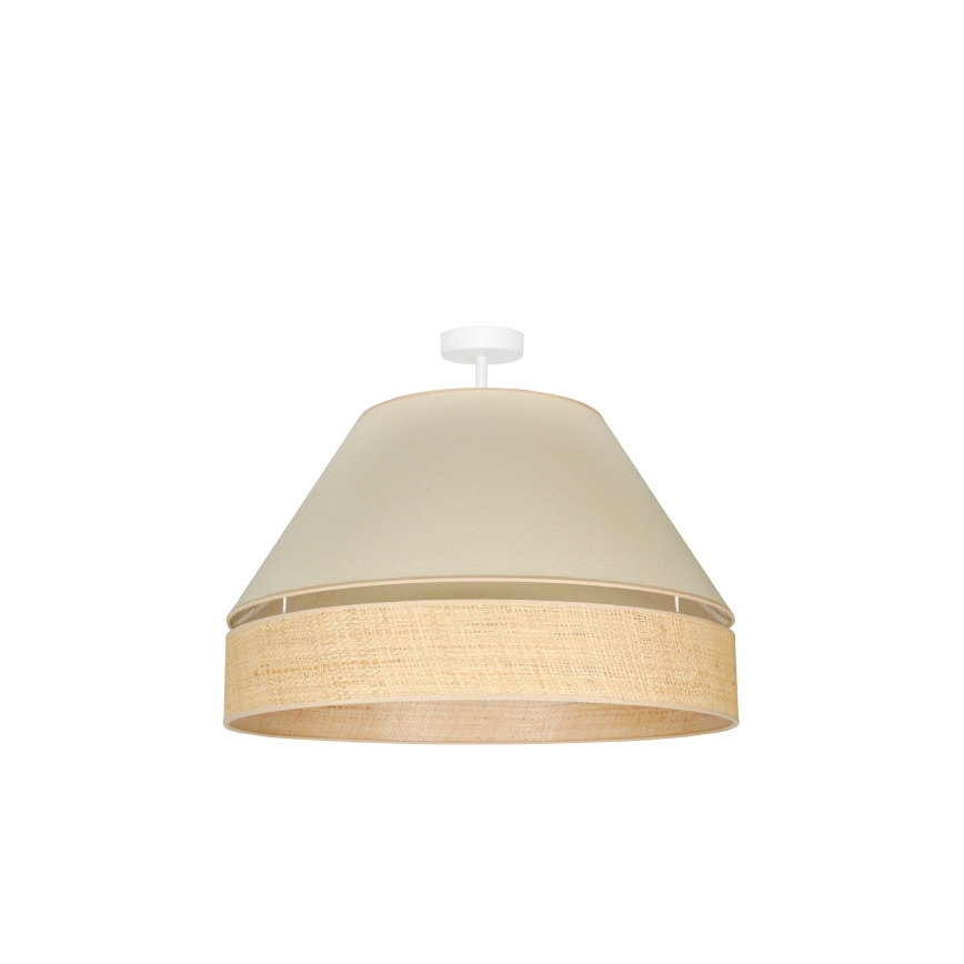 Duolla - Kiinteä kattokruunu YUTE AVIGNON 1xE27/15W/230V halkaisija 60 cm kerma/beige