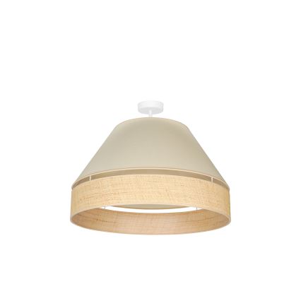 Duolla - Kiinteä kattokruunu YUTE AVIGNON 1xE27/15W/230V halkaisija 60 cm kerma/beige
