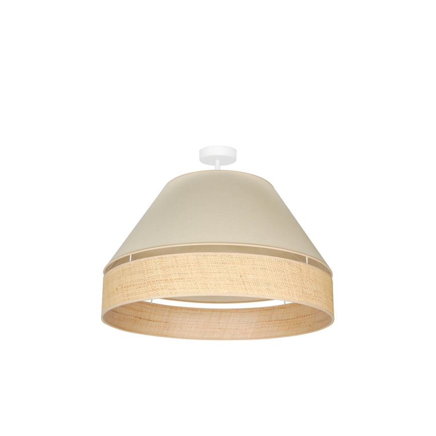 Duolla - Kiinteä kattokruunu YUTE AVIGNON 1xE27/15W/230V halkaisija 60 cm kerma/beige