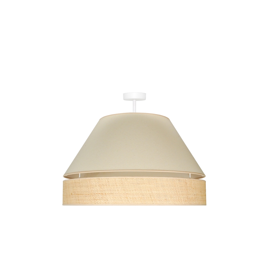 Duolla - Kiinteä kattokruunu YUTE AVIGNON 1xE27/15W/230V halkaisija 60 cm kerma/beige