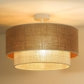 Duolla - Kiinteä kattokruunu YUTE BOHO 1xE27/15W/230V halkaisija 45 cm ruskea/kerma