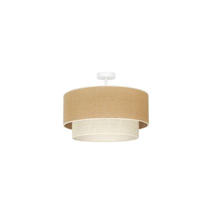 Duolla - Kiinteä kattokruunu YUTE BOHO 1xE27/15W/230V halkaisija 45 cm ruskea/kerma