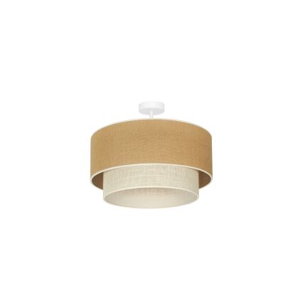 Duolla - Kiinteä kattokruunu YUTE BOHO 1xE27/15W/230V halkaisija 45 cm ruskea/kerma