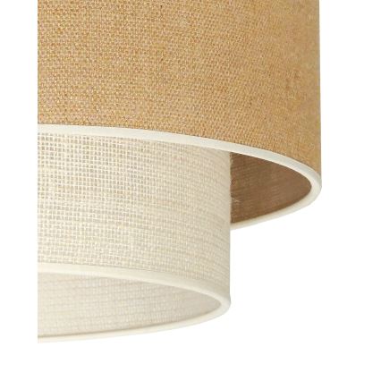 Duolla - Kiinteä kattokruunu YUTE BOHO 1xE27/15W/230V halkaisija 45 cm ruskea/kerma