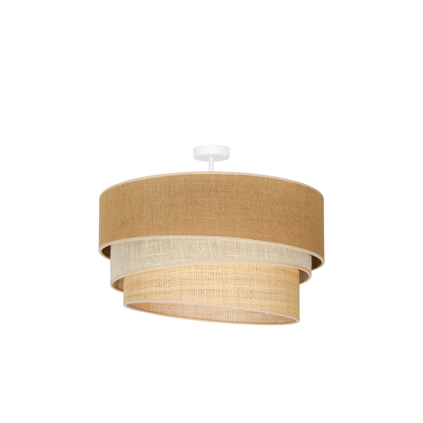 Duolla - Kiinteä kattokruunu YUTE TRIO 3xE27/15W/230V halkaisija 60 cm ruskea/harmaa/beige
