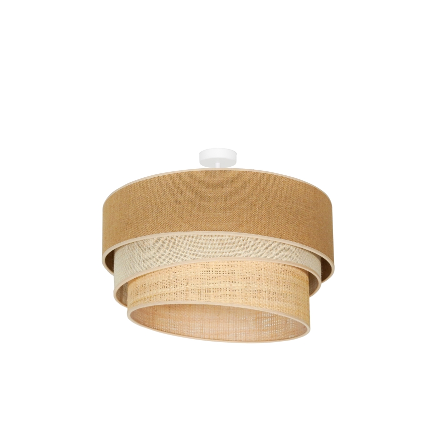 Duolla - Kiinteä kattokruunu YUTE TRIO 3xE27/15W/230V halkaisija 60 cm ruskea/harmaa/beige