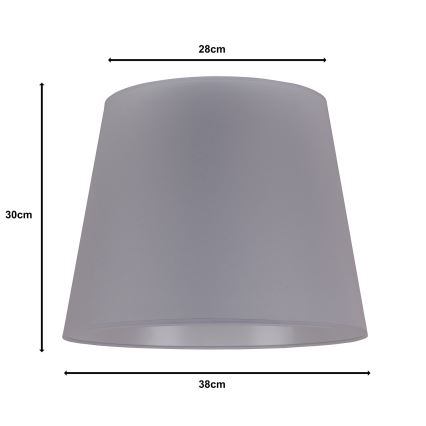 Duolla - Lampunvarjostin lattiavalaisimelle CLASSIC L E27 halkaisija 38 cm harmaa