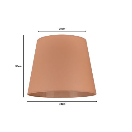 Duolla - Lampunvarjostin lattiavalaisimelle CLASSIC L E27 halkaisija 38 cm ruskea