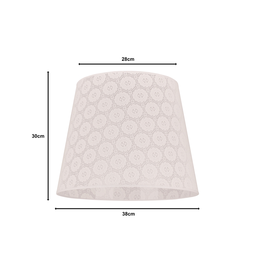 Duolla - Lampunvarjostin lattiavalaisimelle CLASSIC L E27 halkaisija 38 cm valkoinen