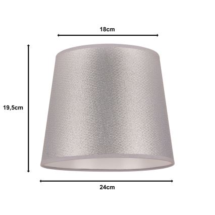 Duolla - Lampunvarjostin pöytävalaisimiin CLASSIC M E27 halkaisija 24 cm hopea
