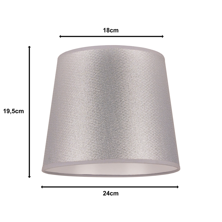 Duolla - Lampunvarjostin pöytävalaisimiin CLASSIC M E27 halkaisija 24 cm hopea