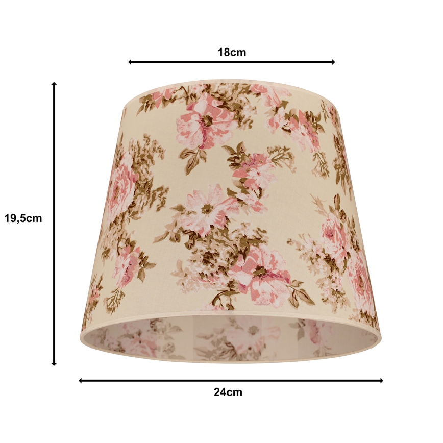 Duolla - Lampunvarjostin pöytävalaisimiin CLASSIC M E27 halkaisija 24 cm ruusu