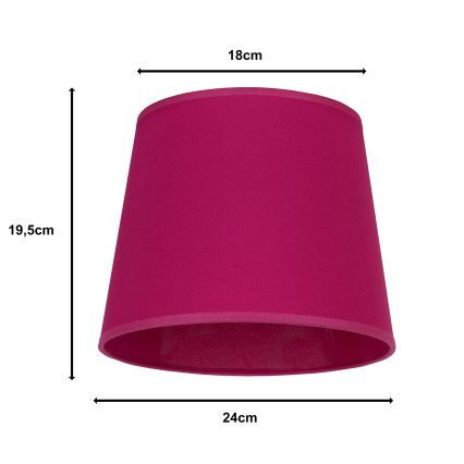 Duolla - Lampunvarjostin pöytävalaisimiin CLASSIC M E27 halkaisija 24 cm vaaleanpunainen