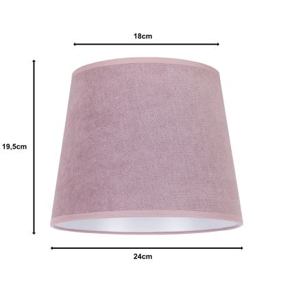 Duolla - Lampunvarjostin pöytävalaisimiin CLASSIC M E27 halkaisija 24 cm vaaleanpunainen