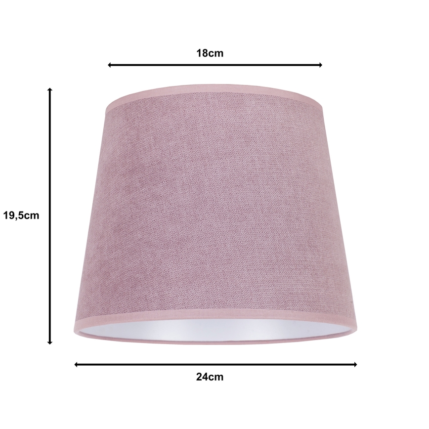 Duolla - Lampunvarjostin pöytävalaisimiin CLASSIC M E27 halkaisija 24 cm vaaleanpunainen