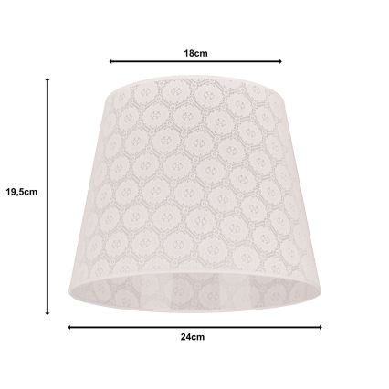 Duolla - Lampunvarjostin pöytävalaisimiin CLASSIC M E27 halkaisija 24 cm valkoinen